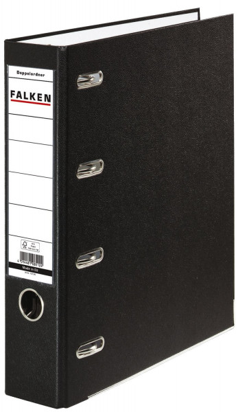 Falken Doppelordner PP schwarz - 2x A5 quer, 70 mm,