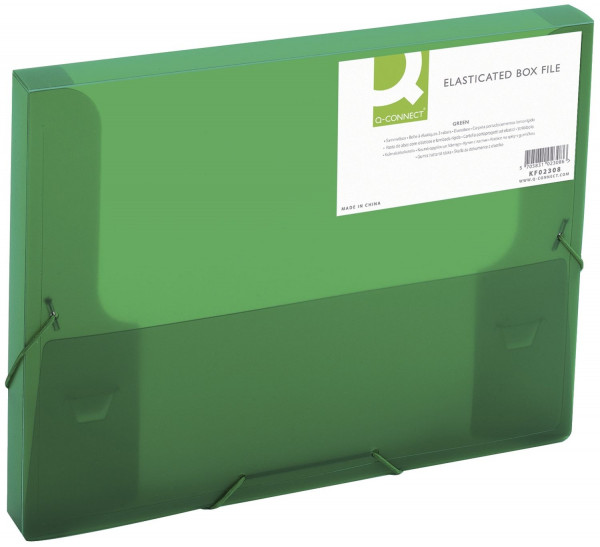 Q-Connect® PP Sammelbox - ca. 250 Blatt, grün-transparent