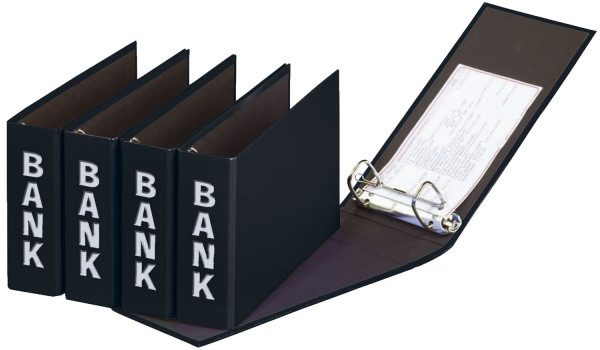 Pagna® Bankordner A5, 50 mm, Color Einband, schwarz