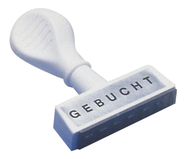 WEDO® Stempel Text Gebucht - Abdruck 45 mm