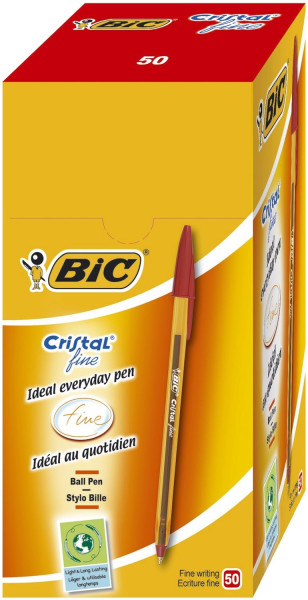 BiC® Kugelschreiber Cristal® Fine, 0,35 mm, rot
