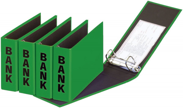 Pagna® Bankordner A5 , 50 mm, Color Einband, grün