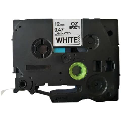 Q-Connect TZe231 Schriftband schwarz auf weiß, 12mm x 8m