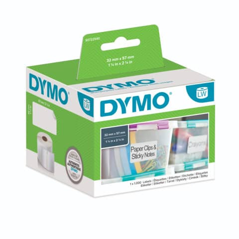 Dymo LabelWriter Etikettenrollen 32 x 57 mm, weiß S0722540