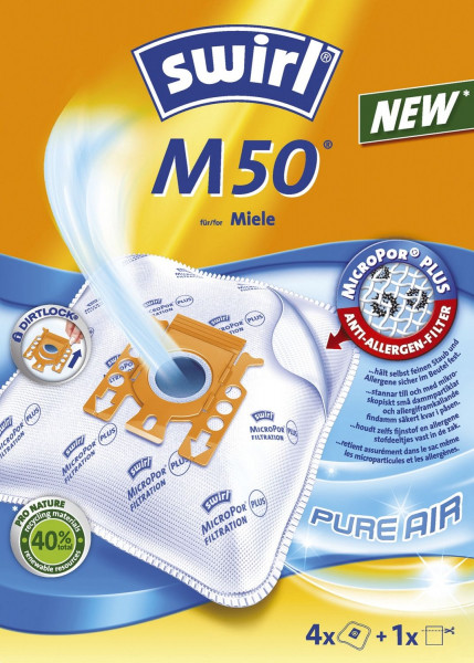 Swirl® Staubfilter Beutel Marke Miele M 50 AirSpace