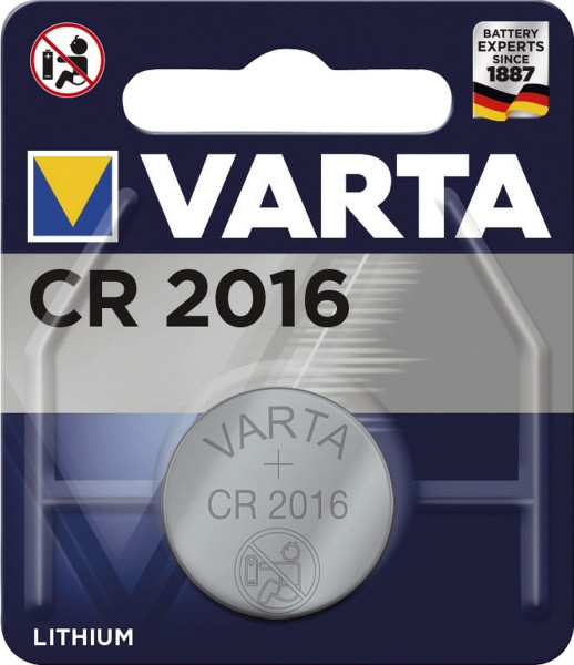 Varta Knopfzelle Lithium CR 2016, 3 V