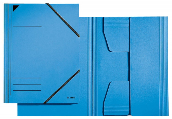 Leitz 3981 Eckspannermappe, blau A4, Füllhöhe 350 Blatt