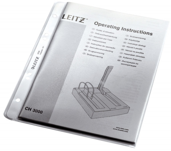 Leitz 4705 Prospekthülle Premium, A5, PP, genarbt, 0,13mm farblos