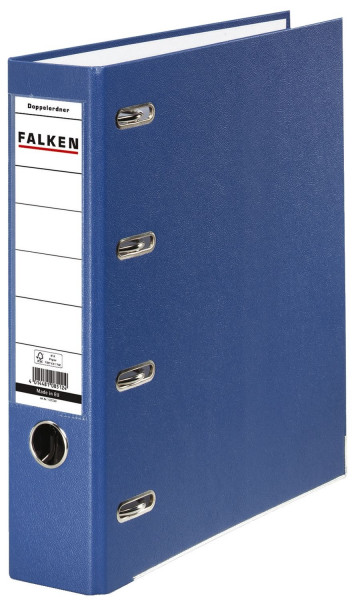 Falken Doppelordner PP blau - 2x A5 quer, 70 mm,