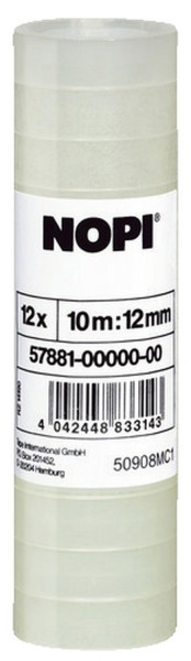 NOPI® 57881 Klebefilm 12mm x 10m transparent, PP, unsichtbar