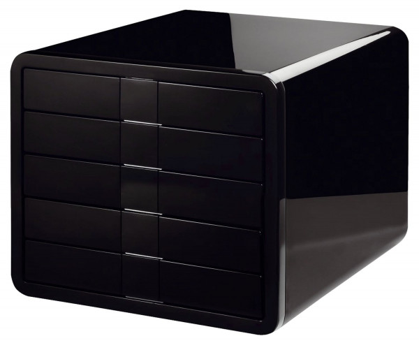 Schubladenbox i-Box - A4/C4, 5 geschlossene Schubladen, schwarz