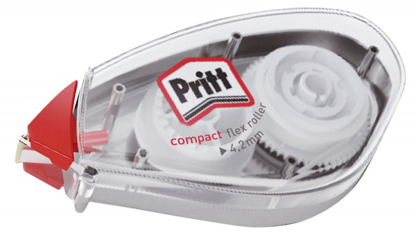 Pritt Einweg Korrekturroller Compact Flex, 4,2mm x 10m, transparent