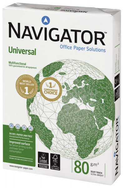 Kopierpapier Navigator Universal A4, 80g weiß, 500 Blatt