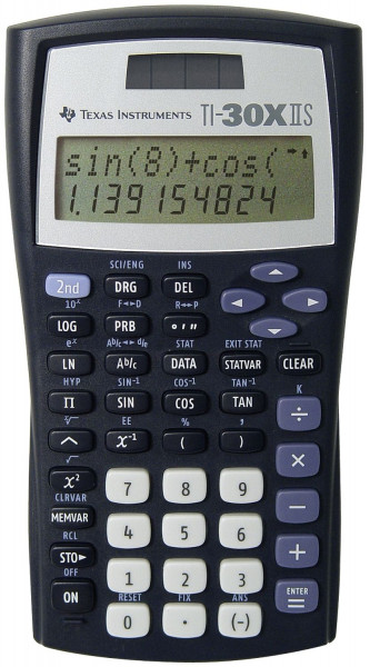 Texas Instruments Taschenrechner TI-30X IIS, Solar,Batteriebetrieb, 82 x 155 x 19 mm
