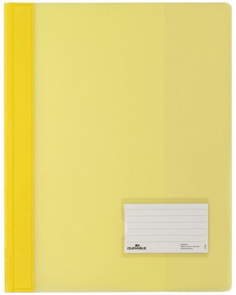 Schnellhefter DURALUX® - transluzente Folie, für A4 überbreit, gelb