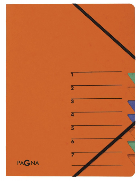 Ordnungsmappen EASY - mit 7 Fächern, orange