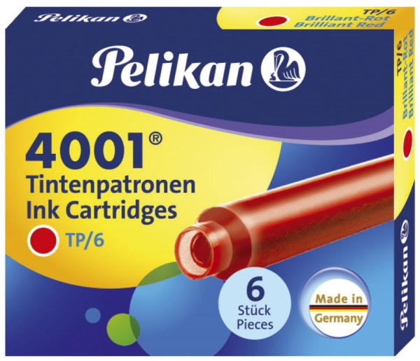 Tintenpatrone 4001® TP/6 - brillant-rot, Schachtel mit 6 Patronen