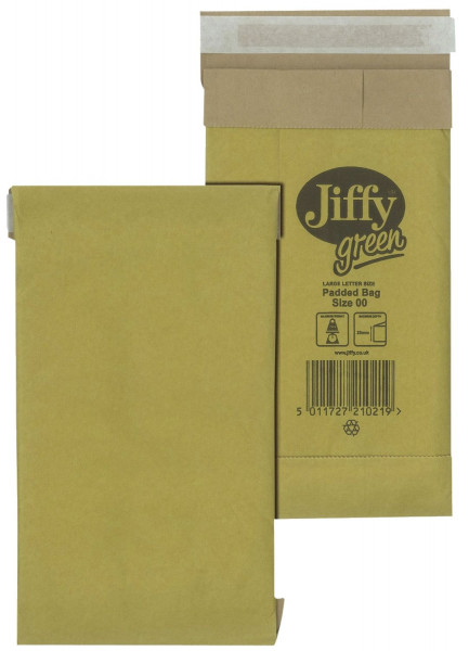 10 Elepa Jiffy Größe 00 - 120 x 229mm, braun