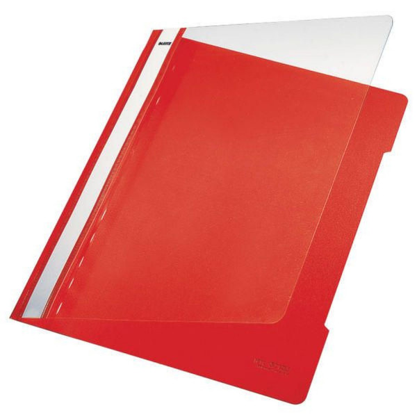 Leitz 4191 PVC Hefter rot Standard, A4, langes Beschriftungsfeld