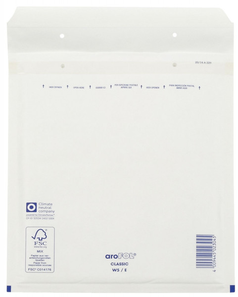 Arofol ® Luftpolstertaschen Nr. 5, 220x265 mm, weiß, 100 Stück