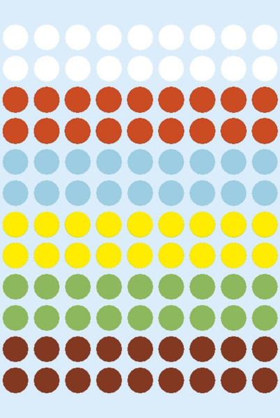 Herma 1831 Markierungspunkte farbig sortiert Ø 8 mm rund matt 540 St.