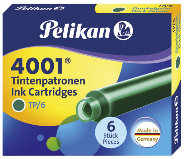 Tintenpatrone 4001® TP/6 - dunkelgrün, Schachtel mit 6 Patronen