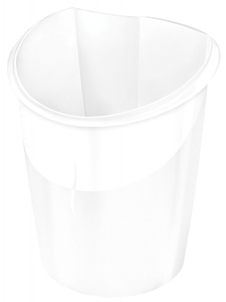 Papierkorb Ellypse - weiß, 15 Liter