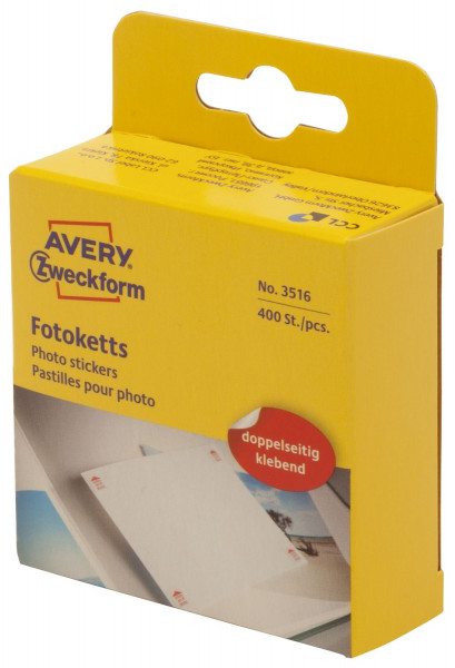 Avery Zweckform® 3516 Home Fotokettspender 12x12mm, Papier, 1 Rolle mit 400 Etiketten