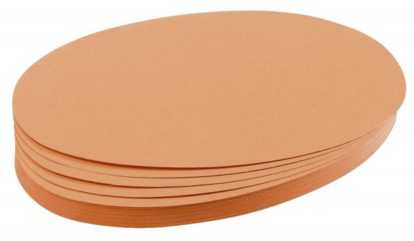 Moderationskarte, Oval, 190 x 110 mm, orange, 500 Stück