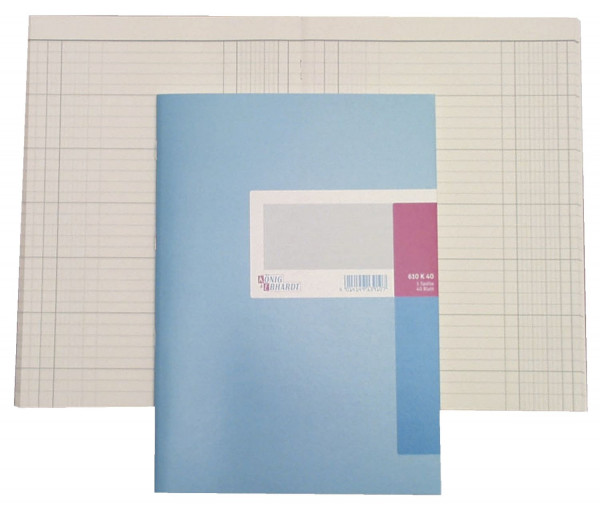 Spaltenbuch mit festem Kopf - Größe: A4, 1 Spalte, 40 Blatt