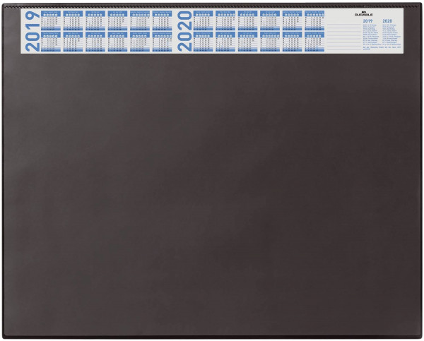 Durable Schreibunterlage mit Jahreskalender, PVC, 650 x 520 mm, schwarz