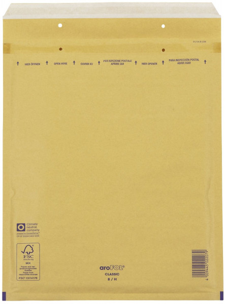Arofol ® Luftpolstertaschen Nr. 8, 270x360 mm, braun, 10 Stück