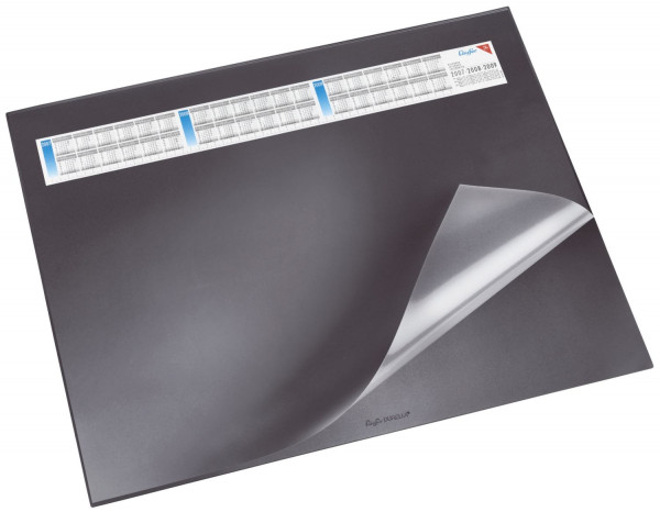 Schreibunterlage DURELLA DS - mit Vollsichtauflage, Kalender, 65 x 52 cm, schwarz