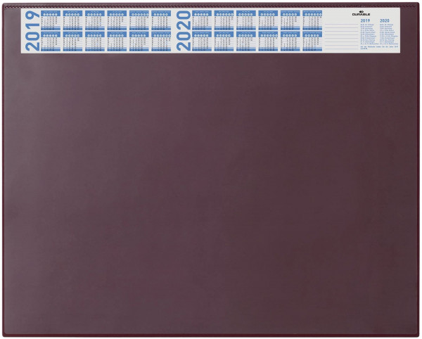 Durable Schreibunterlage mit Jahreskalender, PVC, 650 x 520 mm, rot