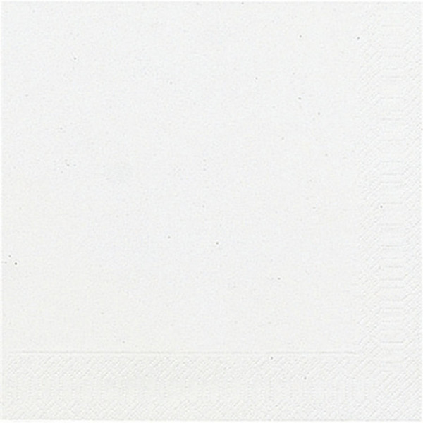 Servietten 3lagig Tissue Uni weiß, 33 x 33 cm, 20 Stück