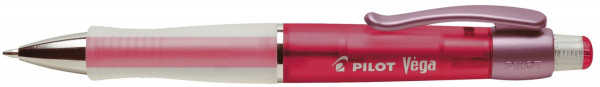 Kugelschreiber Véga BP-415VM, M, Gehäuse rot-transl., Schreibfarbe schwarz