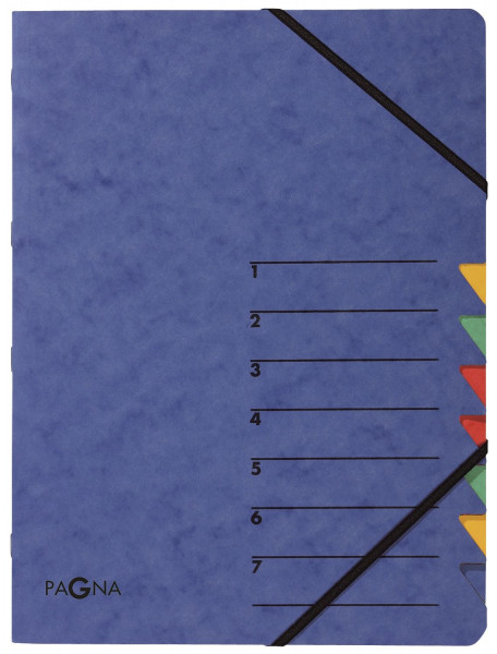 Ordnungsmappen EASY - mit 7 Fächern, blau