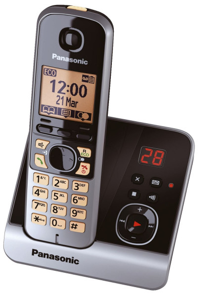 Telefon KX-TG6721GB schnurlos titan/schwarz