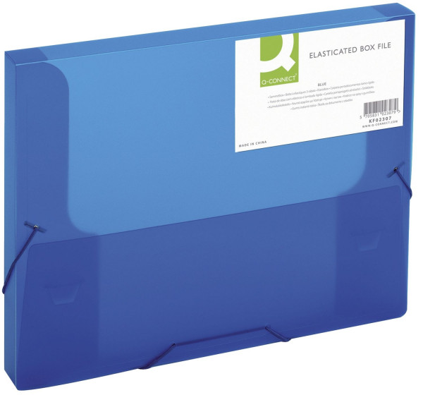 Q-Connect® PP Sammelbox - ca. 250 Blatt, blau-transparent