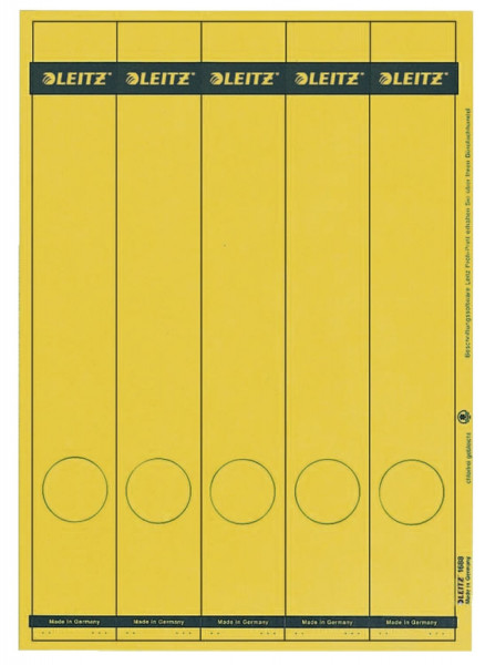 1688 PC-beschriftbare Rückenschilder - Papier, lang/schmal, 125 Stück, gelb