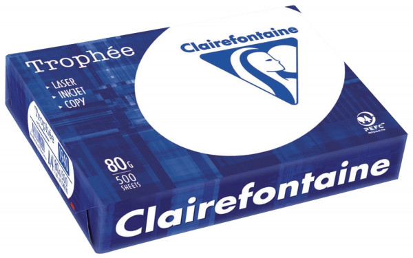 Clairefontaine Trophée Blanc - A4, 80 g/qm, weiß, 500 Blatt