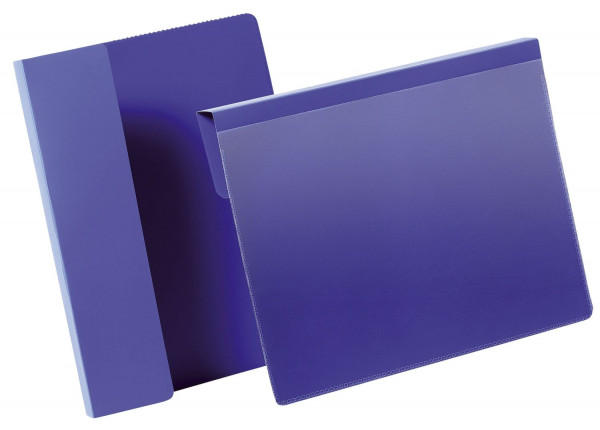 Kennzeichnungstasche mit Falz - A5 quer, dunkelblau, 50 Stück