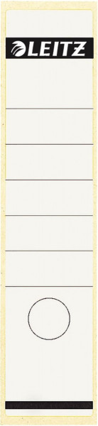1640 Rückenschilder - Papier, lang/breit, 100 Stück, weiß