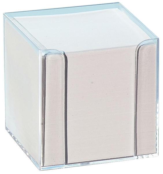 Folia Zettelbox glasklar, 700 Blatt weiß, lose