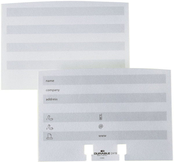Durable Erweiterungssatz TELINDEX® FLIP,DESK, Karton 104x72 mm weiß 100 Stück