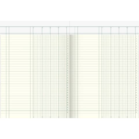 KE Spaltenbuch A4 in Kopfleisten Ausführung Schema über 1 Seite, 4 Spalten