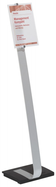 Durable Präsentationsständer CRYSTAL SIGN STAND A4, DIN A4, metallic silber