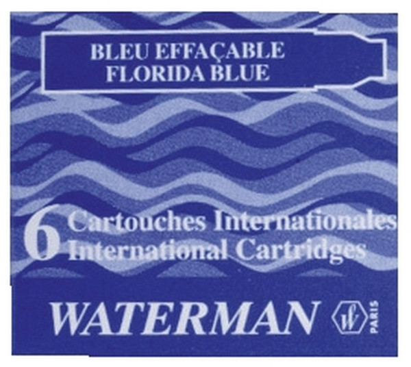 Waterman Tintenpatronen International, floridablau, 6 Patronen