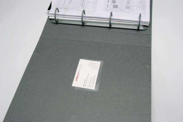 Q-Connect Visitenkartentaschen Öffnung lange Seite, 9,3x5,6 cm, 100 Stück