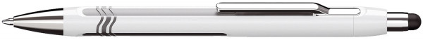 Kugelschreiber Epsilon Touch - dokumentenecht, 0,6 mm, weiß/silber